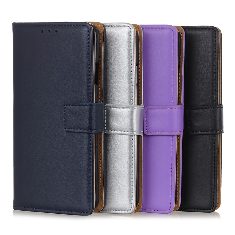 PU Leather Full Protection Wallet Stand Phone Case Shell for Samsung Galaxy S22 - Black-11