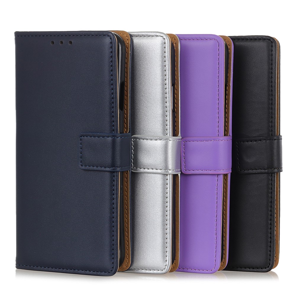 PU Leather Full Protection Wallet Stand Phone Case Shell for Samsung Galaxy S22 Plus - Black-11