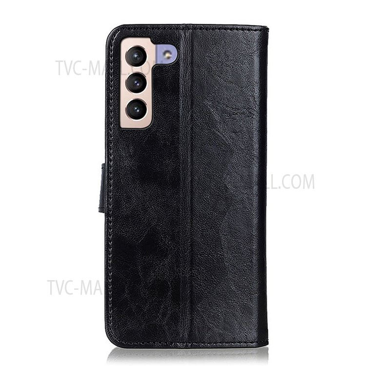 Wallet Stand Design Anti-Collision Scratch-Proof Leather Case Protective Cover for Samsung Galaxy S22 Plus - Black-3