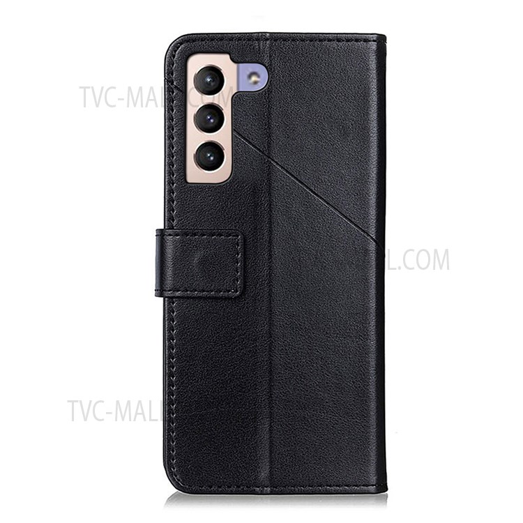 Book-Style Flip Drop-Resistant PU Leather Phone Protective Shell Stand Wallet Design Case for Samsung Galaxy S22 Plus - Black-3