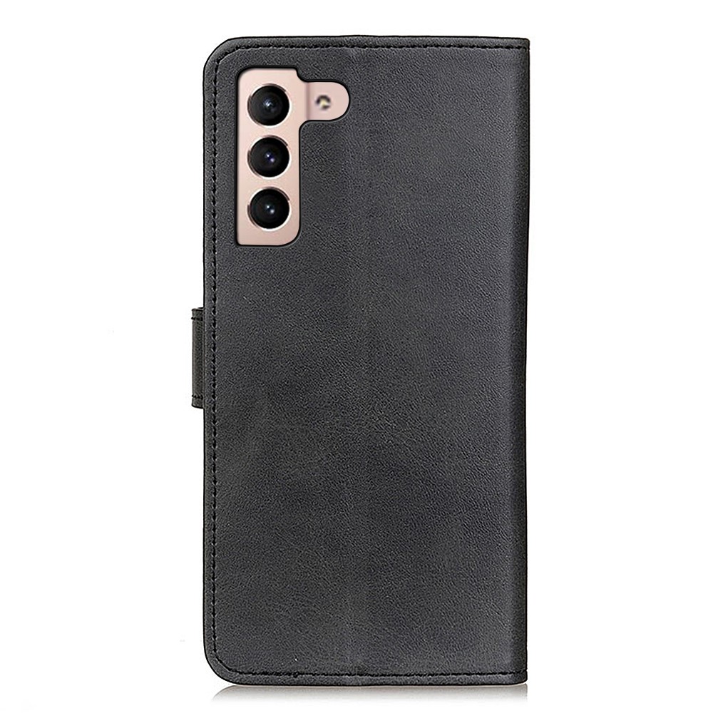 All-around Anti-scratch Phone Protector Cover PU Leather Stand Wallet Case for Samsung Galaxy S22 Plus - Black-3
