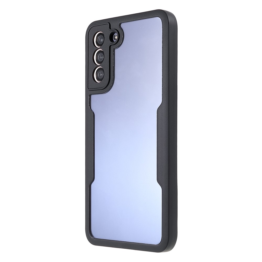 Fully-Wrapped Acrylic + TPU Detachable 2-in-1 Hybrid Phone Protective Case with PET Screen Protector for Samsung Galaxy S21+ 5G/S30+ 5G - Black-3