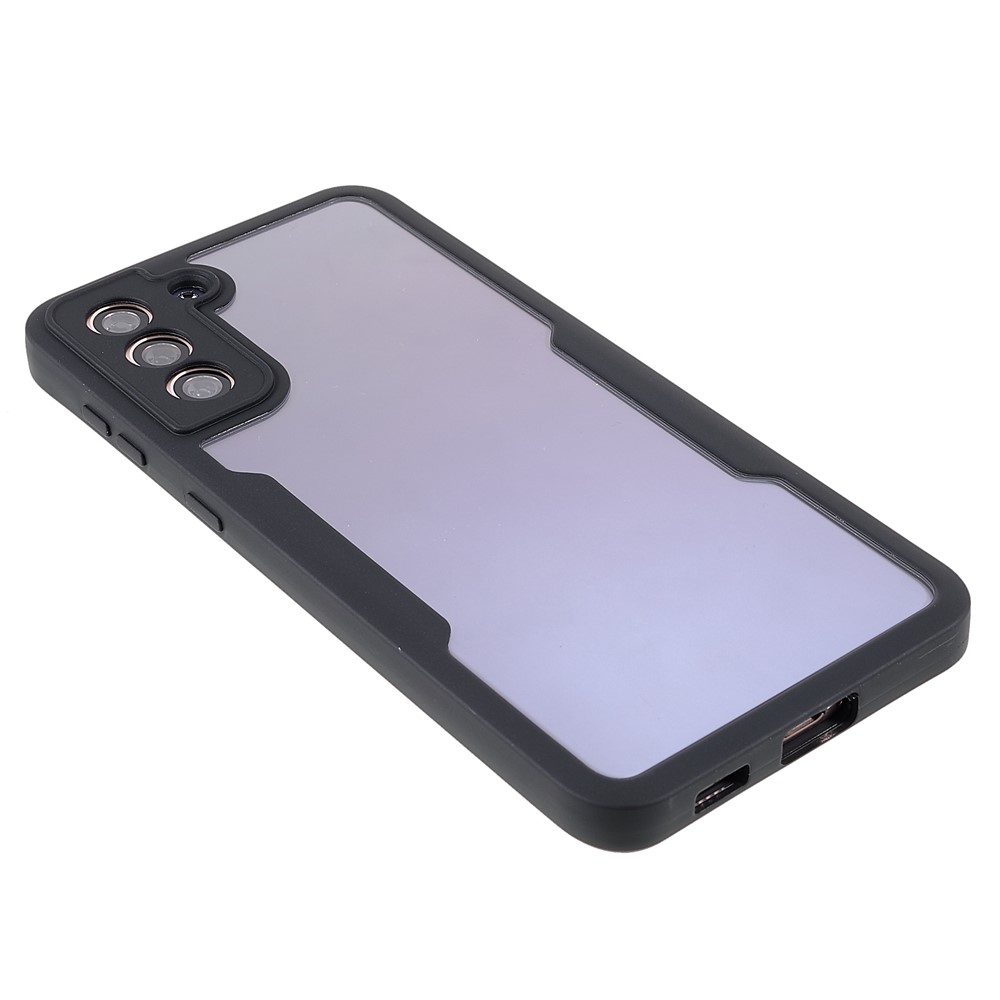 Fully-Wrapped Acrylic + TPU Detachable 2-in-1 Hybrid Phone Protective Case with PET Screen Protector for Samsung Galaxy S21+ 5G/S30+ 5G - Black-4