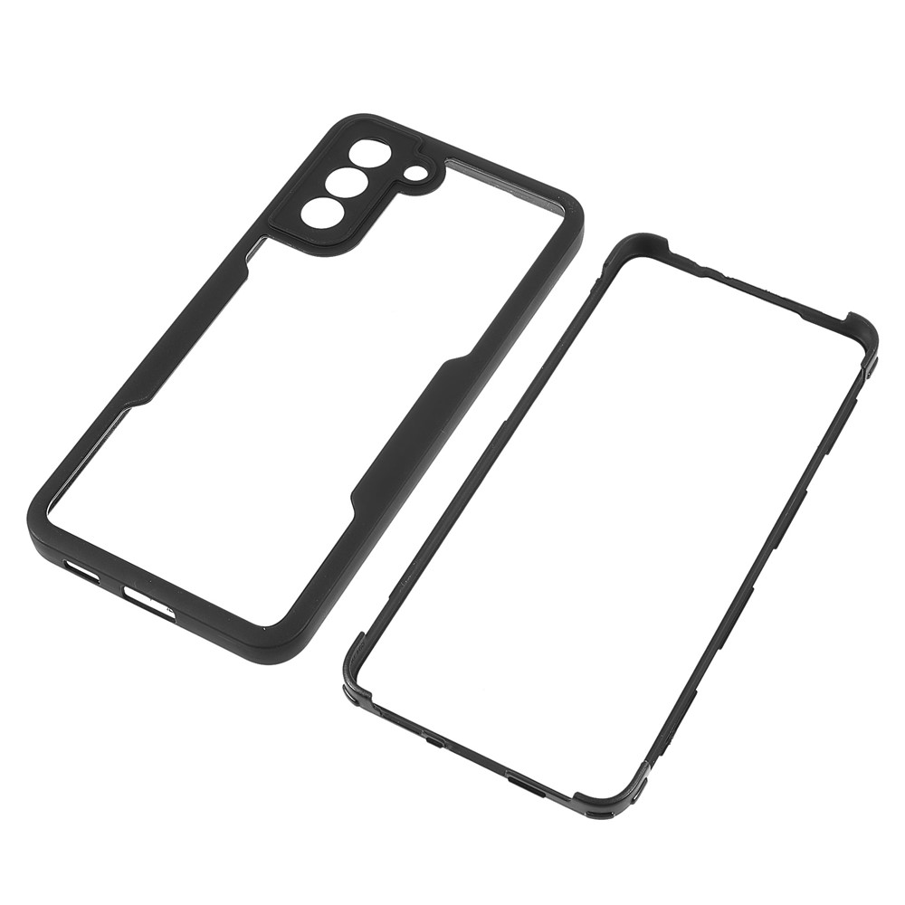 Fully-Wrapped Acrylic + TPU Detachable 2-in-1 Hybrid Phone Protective Case with PET Screen Protector for Samsung Galaxy S21+ 5G/S30+ 5G - Black-8