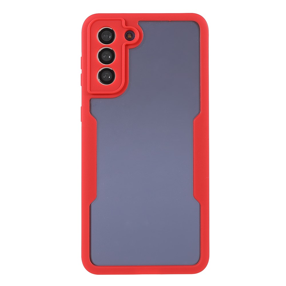 Detachable 2-in-1 Anti-Drop Acrylic + TPU Hybrid Phone Protective Case with PET Screen Protector for Samsung Galaxy S21 5G/S30 5G - Red-2