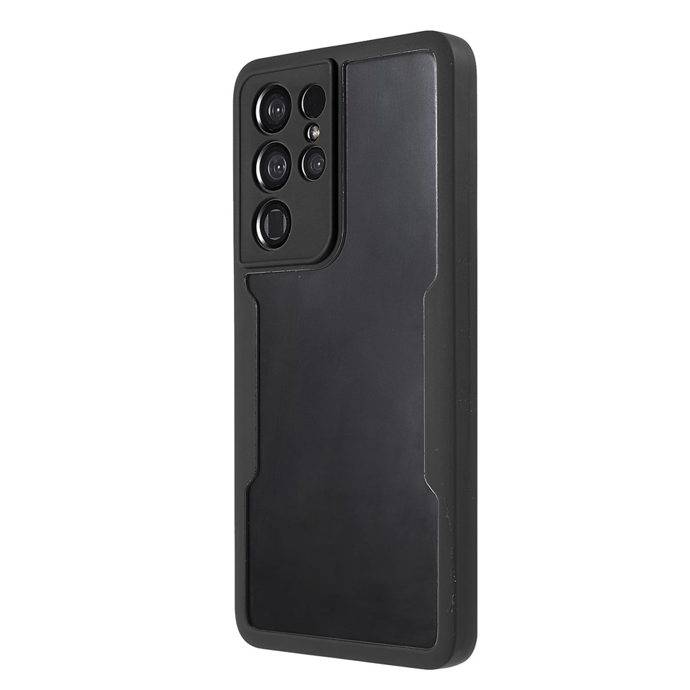 Shock-Absorbed Acrylic + TPU Detachable 2-in-1 Hybrid Phone Protective Case + PET Screen Protector for Samsung Galaxy S21 Ultra 5G/S30 Ultra 5G - Black-3