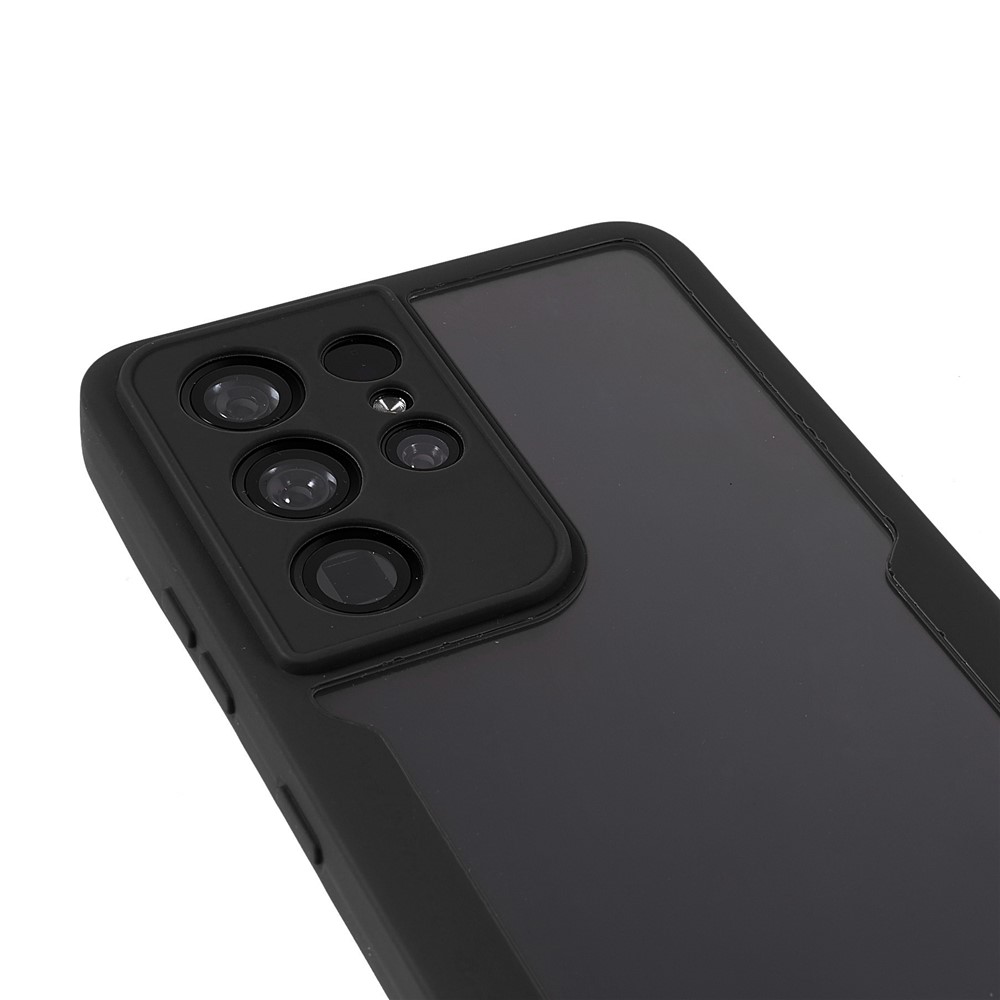 Shock-Absorbed Acrylic + TPU Detachable 2-in-1 Hybrid Phone Protective Case + PET Screen Protector for Samsung Galaxy S21 Ultra 5G/S30 Ultra 5G - Black-6