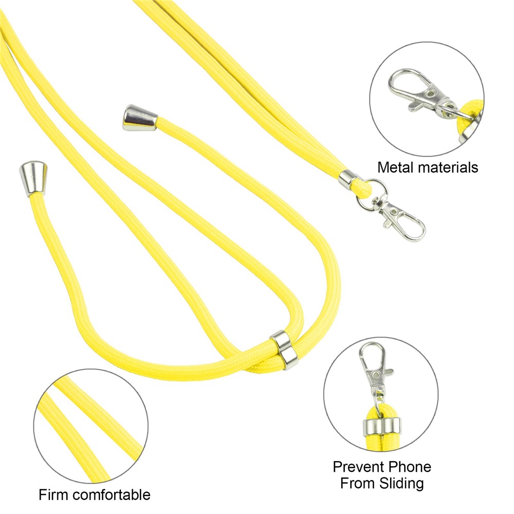 Four Corners Heighten and Thickened Honeycomb Design Phone Case with Adjustable Lanyard for Samsung Galaxy S21 5G - Yellow-2