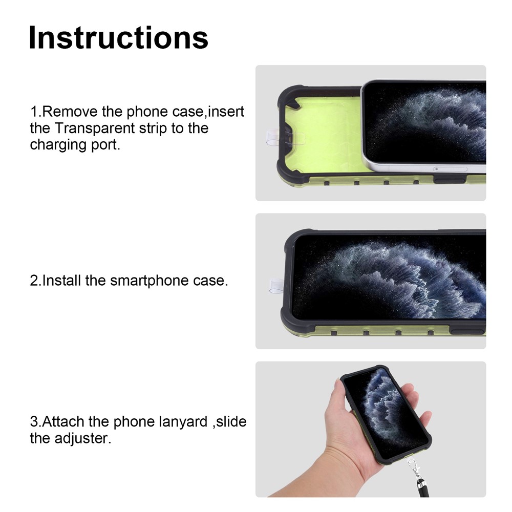 Four Corners Heighten and Thickened Honeycomb Design Phone Case with Adjustable Lanyard for Samsung Galaxy S21 5G - Yellow-3
