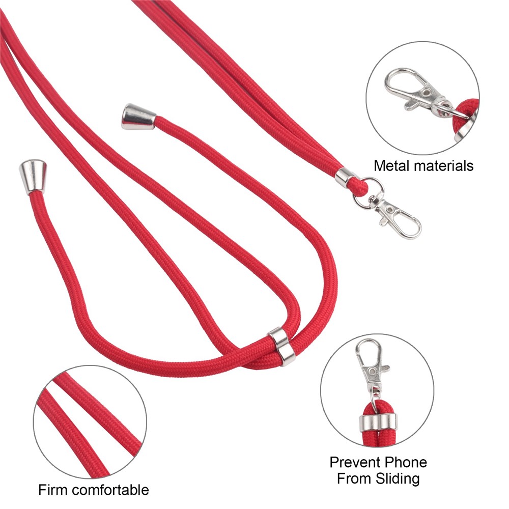 Hard PC+TPU Honeycomb Design Shock-Absorbed Phone Case with Hanging String for Samsung Galaxy A52s 5G / Galaxy A52 5G/4G - Red-2