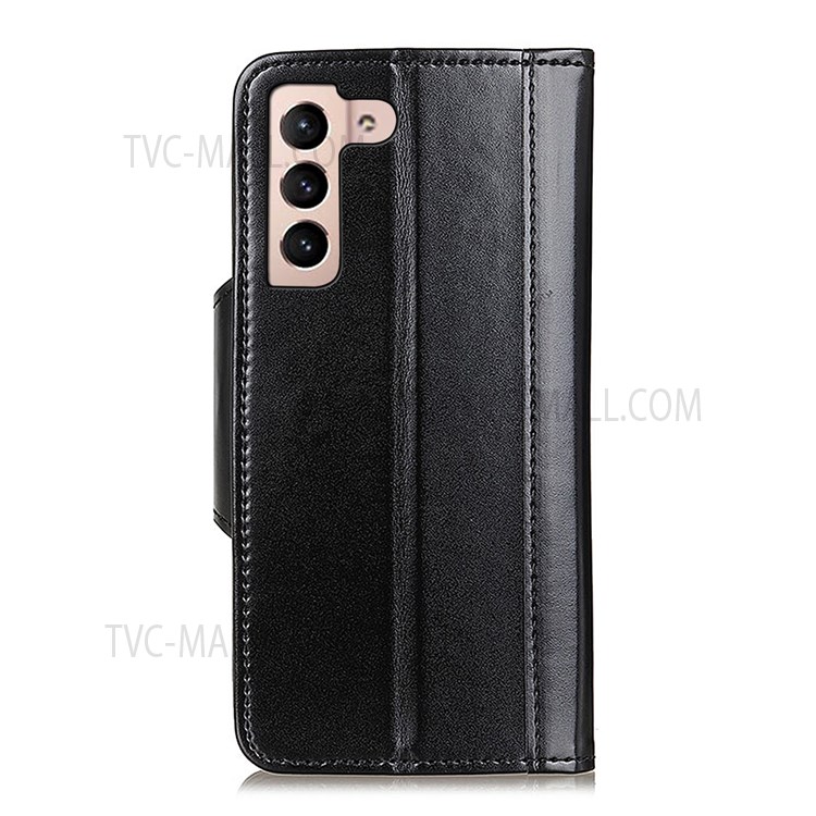 Wallet Style Flip Folio Soft Viewing Stand PU Leather Magnetic Closure Cover for Samsung Galaxy S22 - Black-3