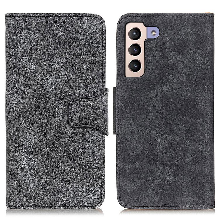 Retro Style PU Leather Wallet Flip Stand Magnetic Soft Protective Case for Xiaomi Poco X3 GT / Redmi Note 10 Pro 5G (China) - Grey-1