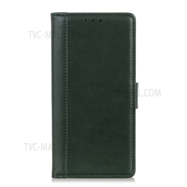 Solid Color Protection PU Leather Cell Phone Wallet Stand Cover Protective Case for Samsung Galaxy S22 - Green-2