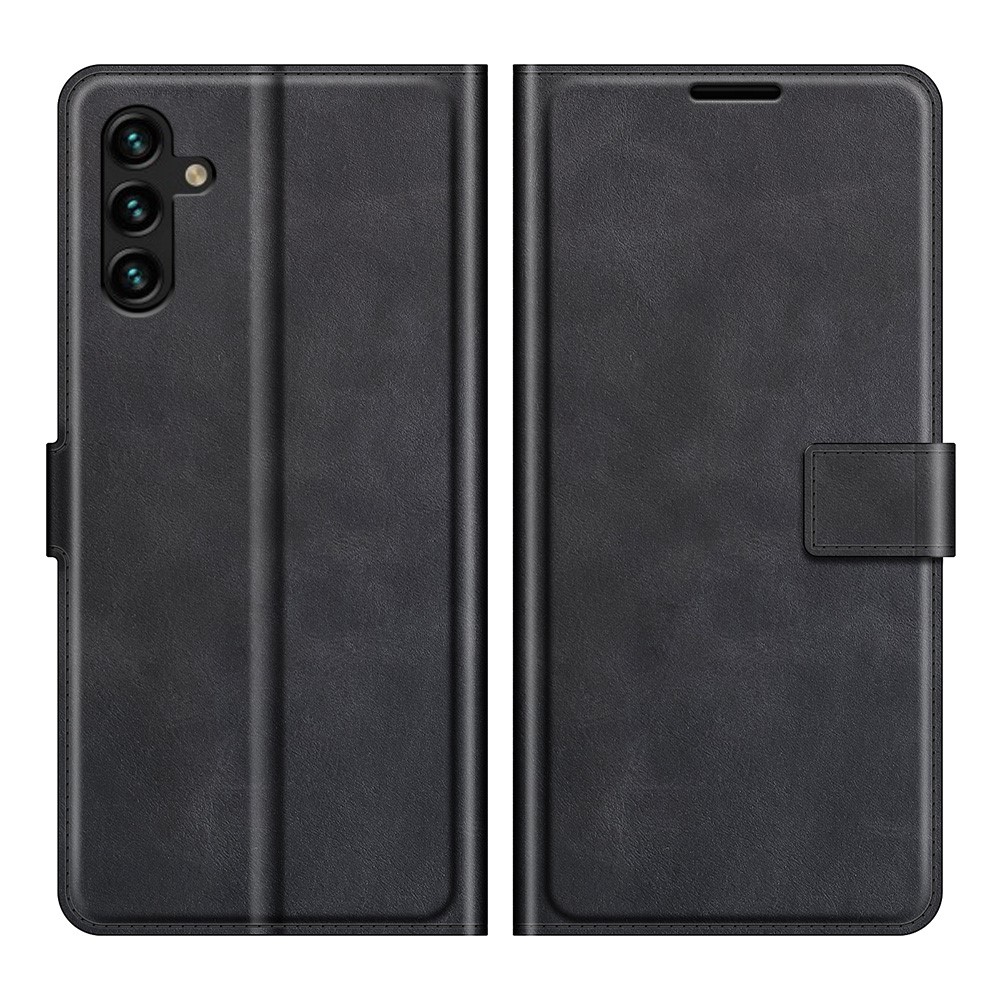 Shockproof Protective PU Leather TPU Wallet Stand Phone Flip Cover Case for Samsung Galaxy A13 5G - Black-1