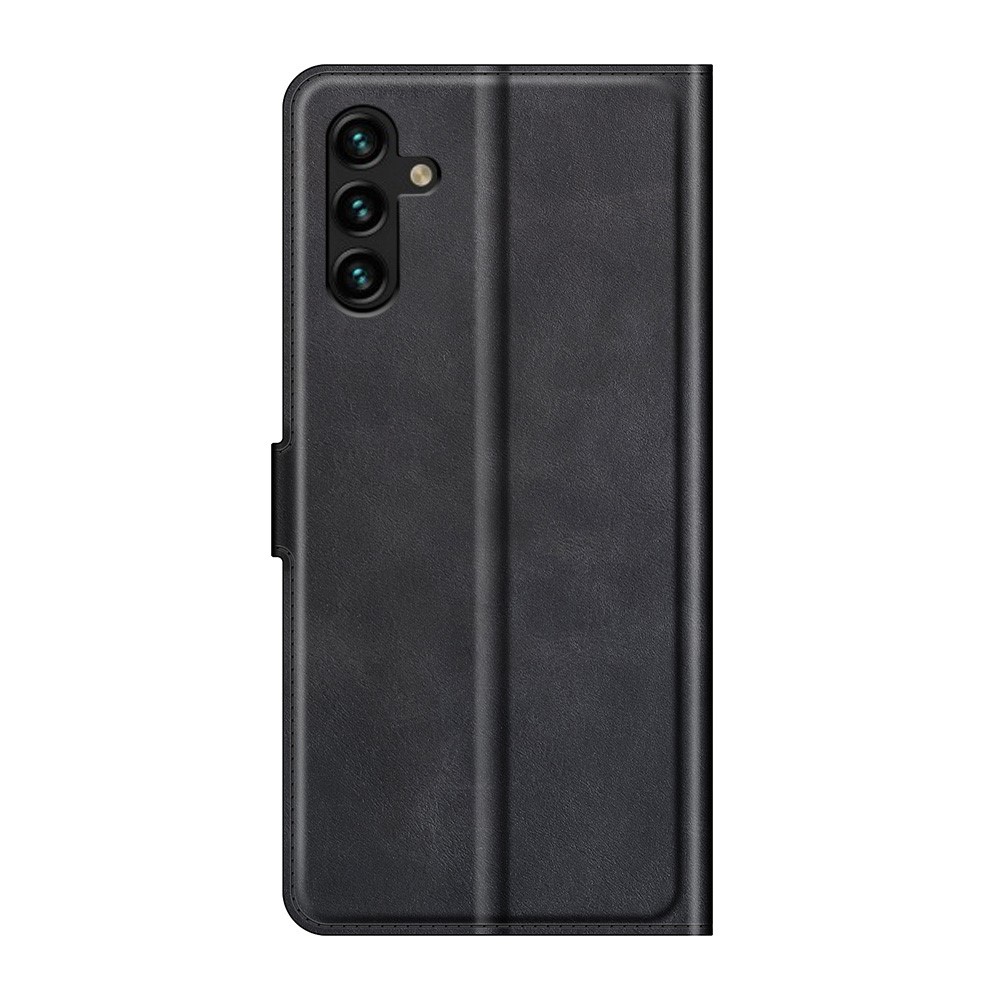 Shockproof Protective PU Leather TPU Wallet Stand Phone Flip Cover Case for Samsung Galaxy A13 5G - Black-3