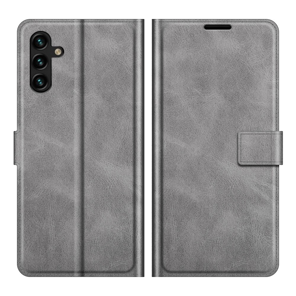 Shockproof Protective PU Leather TPU Wallet Stand Phone Flip Cover Case for Samsung Galaxy A13 5G - Grey-1
