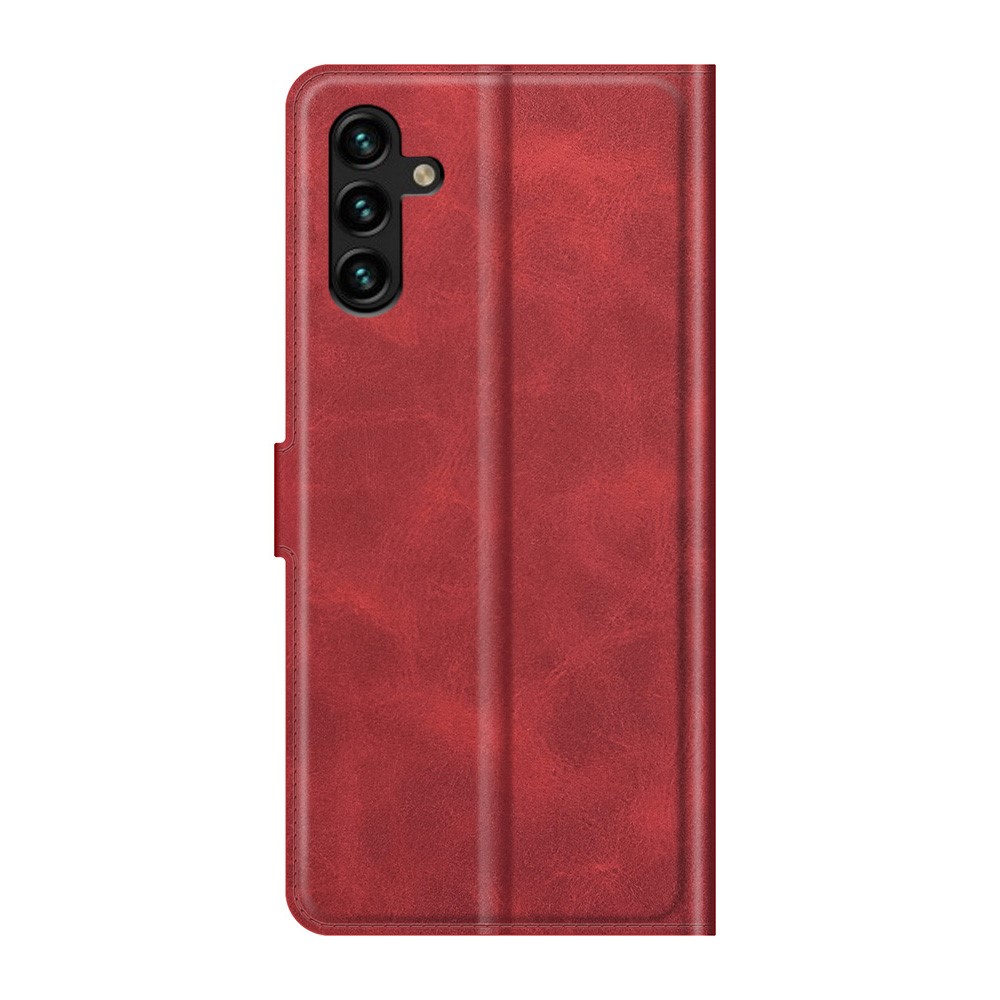 Shockproof Protective PU Leather TPU Wallet Stand Phone Flip Cover Case for Samsung Galaxy A13 5G - Red-3
