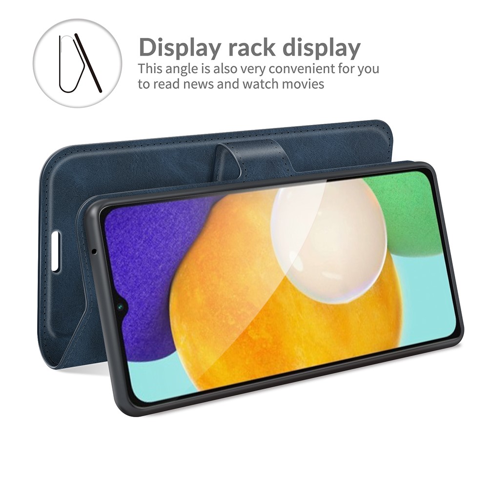 Shockproof Protective PU Leather TPU Wallet Stand Phone Flip Cover Case for Samsung Galaxy A13 5G - Blue-6