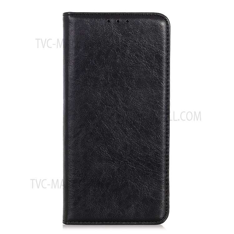 Magnetic Auto Closing Crazy Horse Texture PU Leather Phone Shell Wallet Stand Case for Samsung Galaxy S22 - Black-2