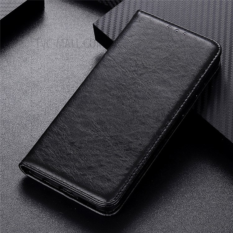 Magnetic Auto Closing Crazy Horse Texture PU Leather Phone Shell Wallet Stand Case for Samsung Galaxy S22 - Black-6