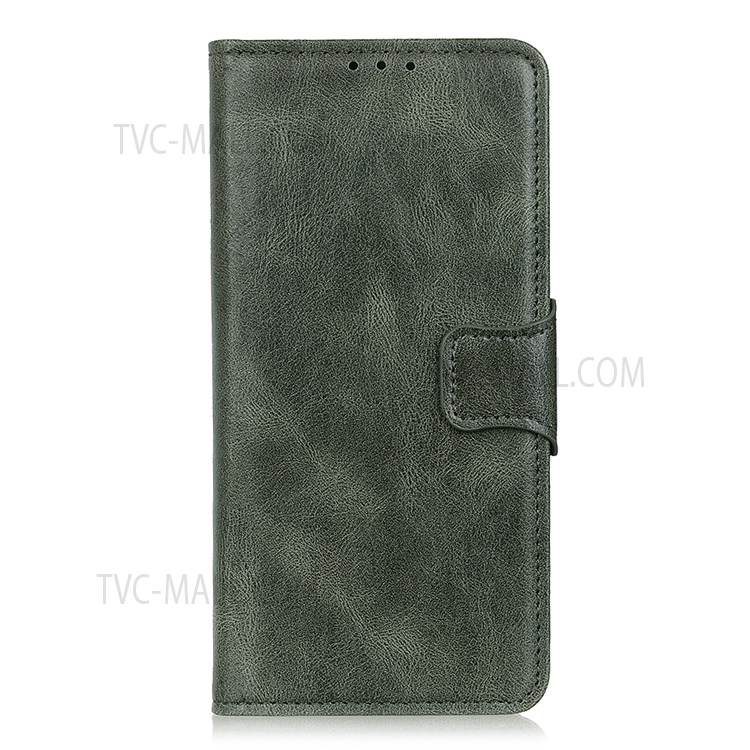 Shockproof Crazy Horse Texture PU Leather Wallet Stand Phone Case Shockproof Full Body Protective Cover for Samsung Galaxy A13 5G - Green-2