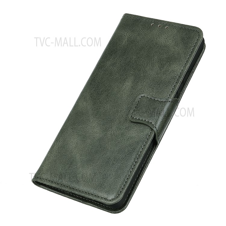 Shockproof Crazy Horse Texture PU Leather Wallet Stand Phone Case Shockproof Full Body Protective Cover for Samsung Galaxy A13 5G - Green-8