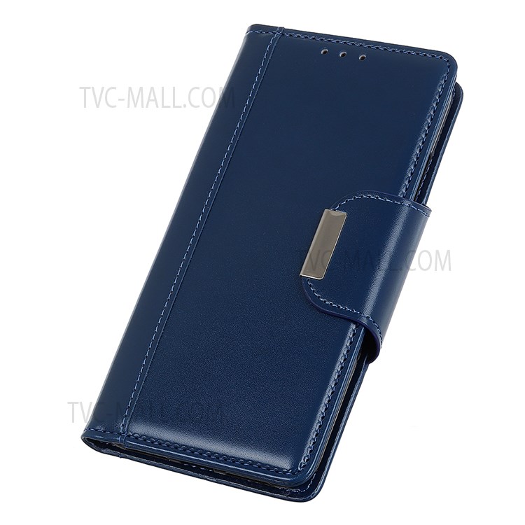 Magnetic Clasp Anti-Shock Wallet Stand Design Scratch-Resistant PU Leather Protective Case Shell for Samsung Galaxy A13 5G - Blue-8