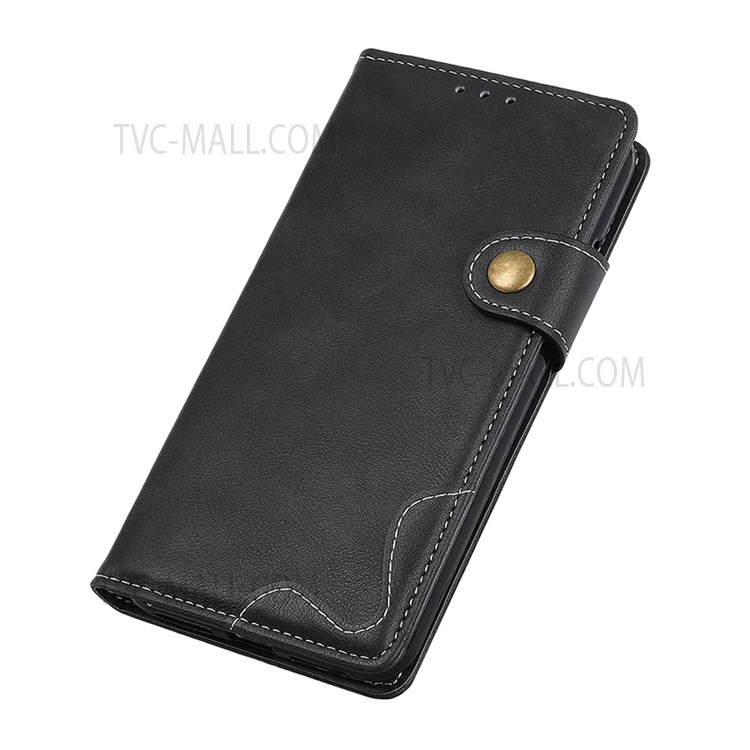 Shock-Absorbed S-Shape Line Wallet Style Textured PU Leather Stand Phone Cover for Samsung Galaxy A13 5G - Black-8