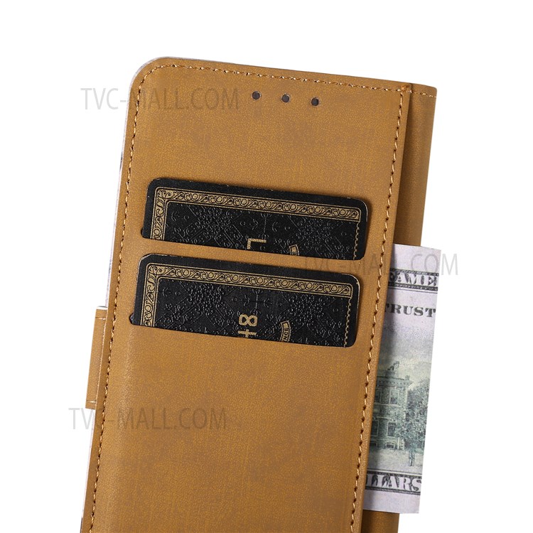 Wallet Design Shock-Absorbed Pattern Printing Leather Stand Case for Samsung Galaxy A13 5G - Iron Tower and Clock-6