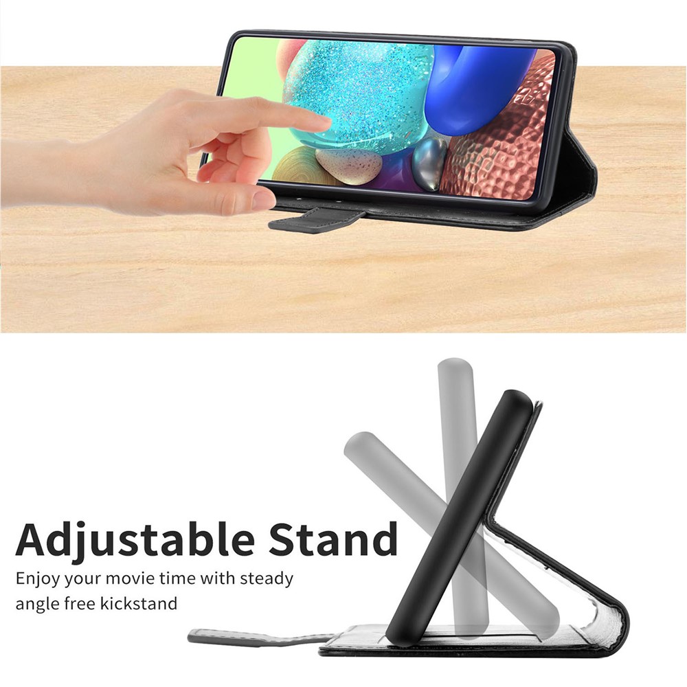 Y-Shaped Lines Imprinting PU Leather + Soft TPU Inner Shell Wallet Stand Phone Cover for Samsung Galaxy A13 5G - Black-3