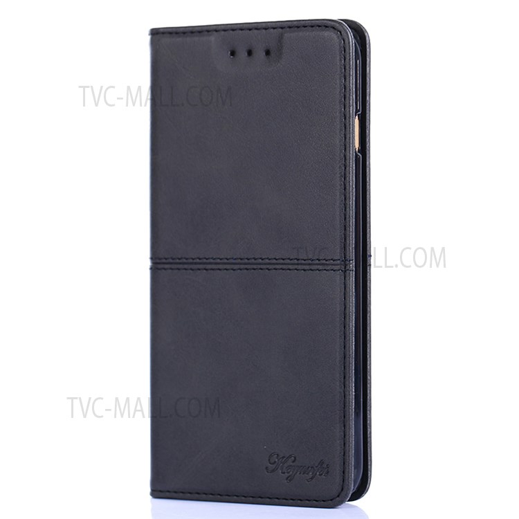 Auto-absorbed Magnetic Closing Anti-drop Leather Phone Cover with Stand and Card Slots for Samsung Galaxy M52 5G - Black-2