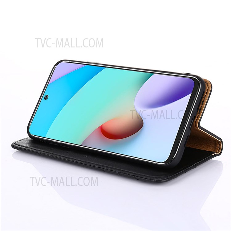 Vintage Textured Triangle Stitching Line Leather Wallet Stand Case Anti-drop Phone Shell for Samsung Galaxy M52 5G - Black-5