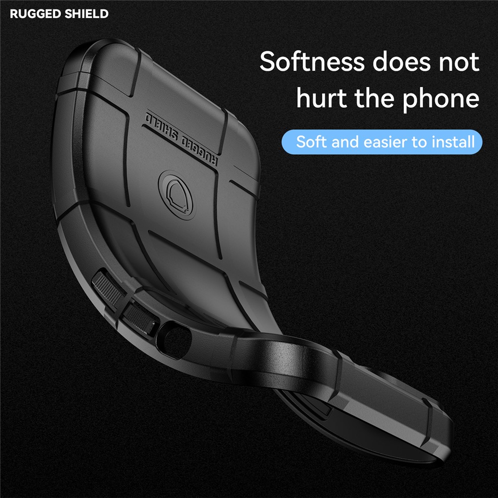 Rugged Square Grid Design Thickened Anti-Drop Anti-Fingerprint TPU Phone Case for Samsung Galaxy S22 - Black-6