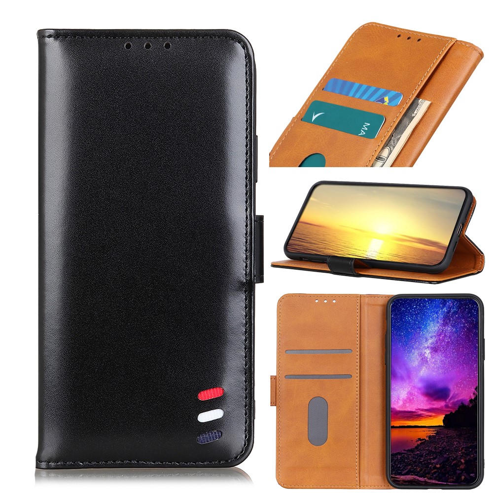 Smooth Texture Full Protection PU Leather Wallet Phone Stand Cover Protective Case for Samsung Galaxy S22 Ultra - Black-7