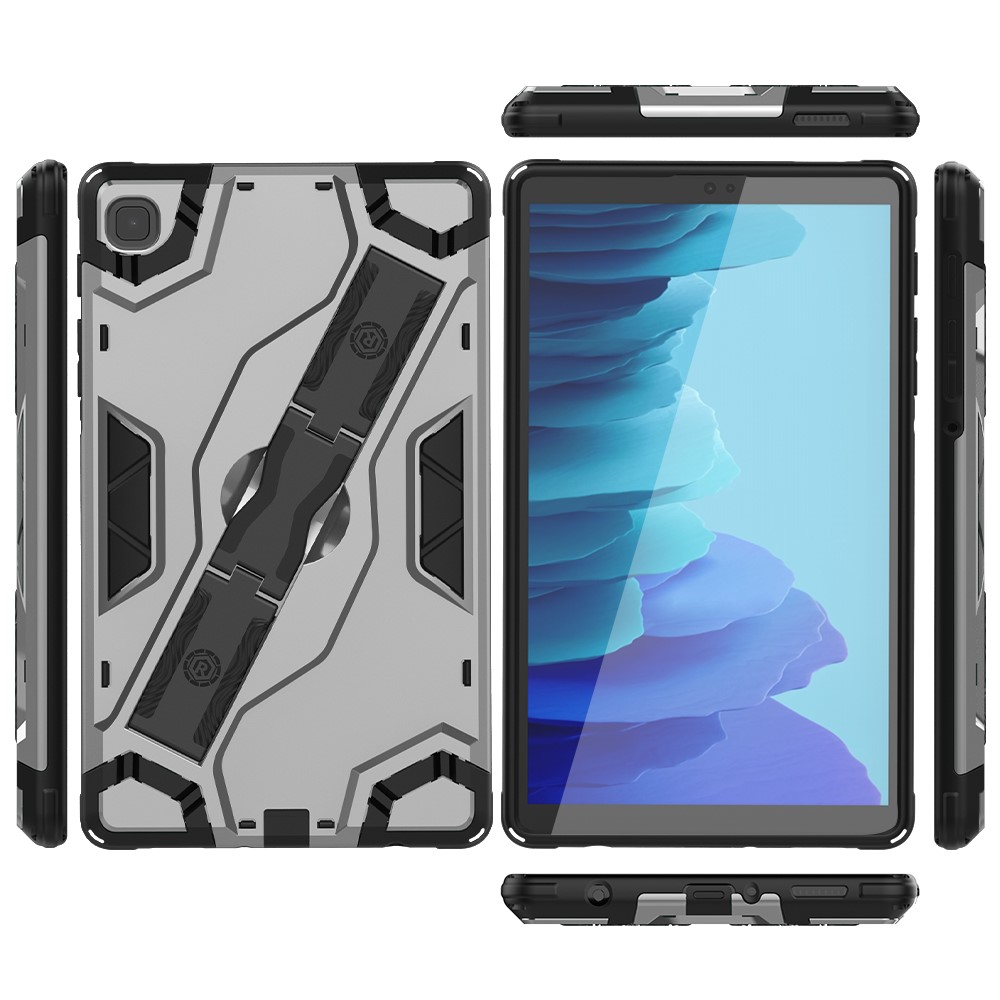 Shield Style Scratch-resistant Anti-drop PC+TPU Tablet Protective Case with Strap Kickstand for Samsung Galaxy Tab A7 Lite 8.7-inch SM-T220 (Wi-Fi)/SM-T225 - Silver-10
