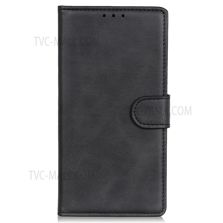 Premium PU Leather TPU Interior Shockproof Stand Protective Wallet Phone Cover for Samsung Galaxy M52 5G - Black-2
