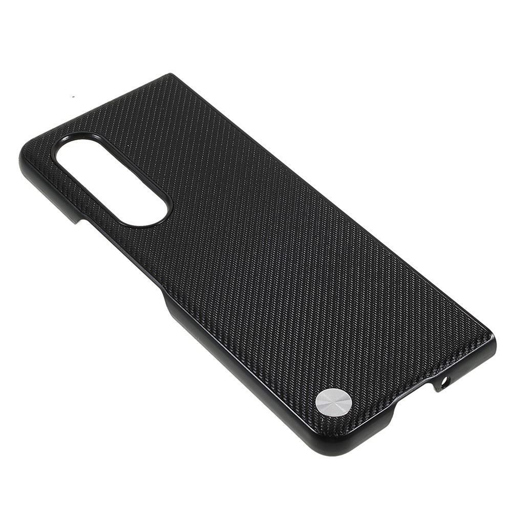 X-LEVEL Carbon Fiber Texture Perfect Fit Folding PU Leather Coated PC Case for Samsung Galaxy Z Fold3 5G - Black-8