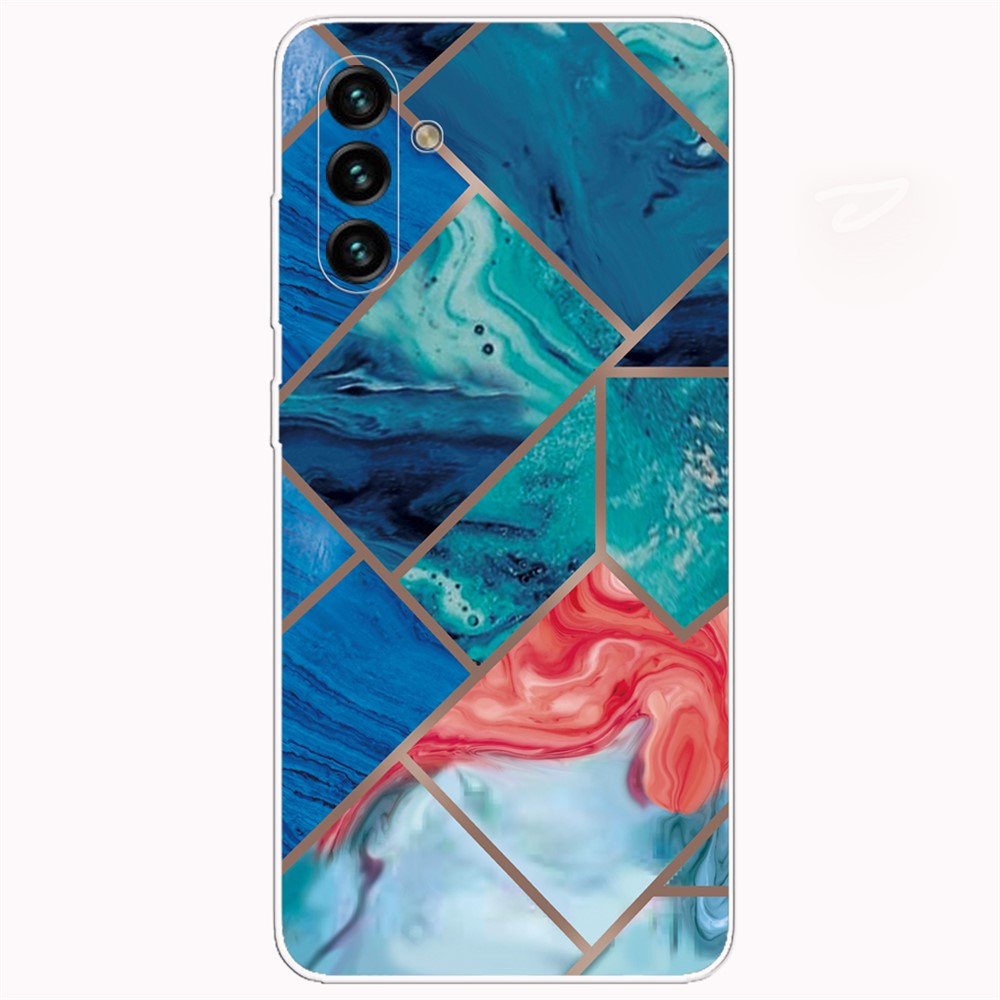 Series B Marble Pattern Printing Design Soft TPU Anti-Fall Shockproof Protective Case for Samsung Galaxy A13 5G - Style A-1