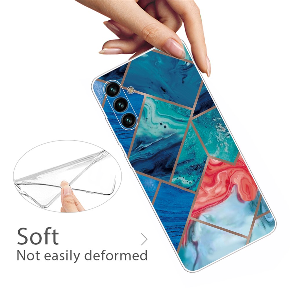 Series B Marble Pattern Printing Design Soft TPU Anti-Fall Shockproof Protective Case for Samsung Galaxy A13 5G - Style A-2