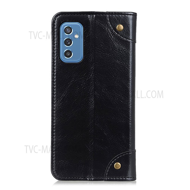 Flip Phone Case Automatic Closing Wallet Design Leather Phone Stand Shell Cover for Samsung Galaxy M52 5G - Black-3