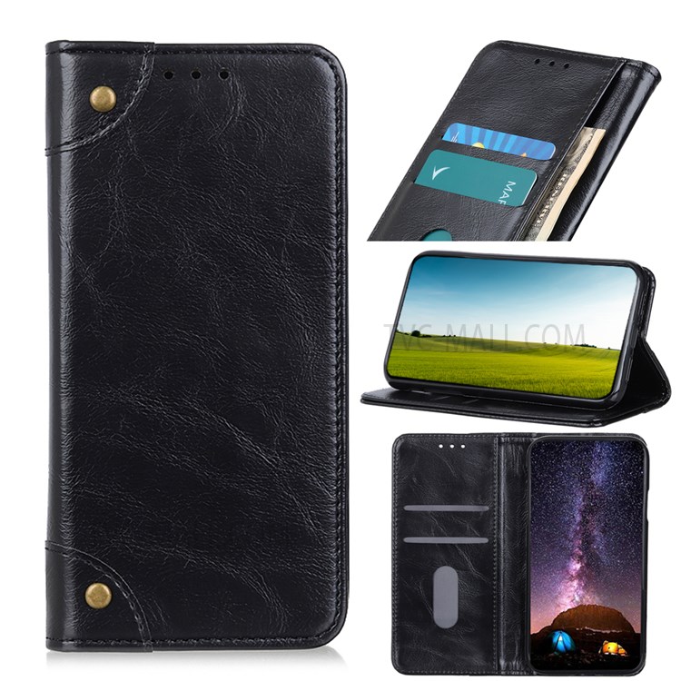 Flip Phone Case Automatic Closing Wallet Design Leather Phone Stand Shell Cover for Samsung Galaxy M52 5G - Black-8