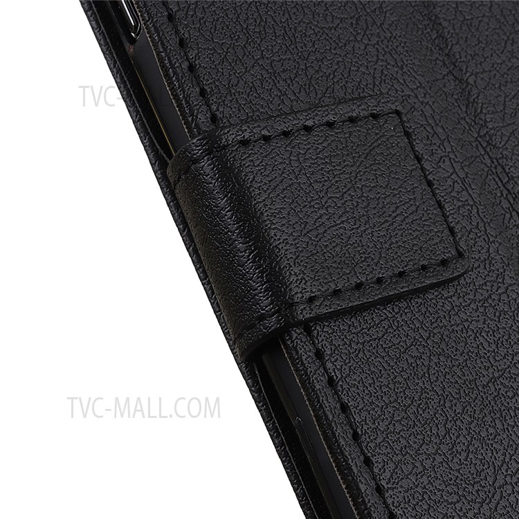 Shockproof Solid Color PU Leather and TPU Stand Wallet Phone Cover Shell for Samsung Galaxy M52 5G - Black-8