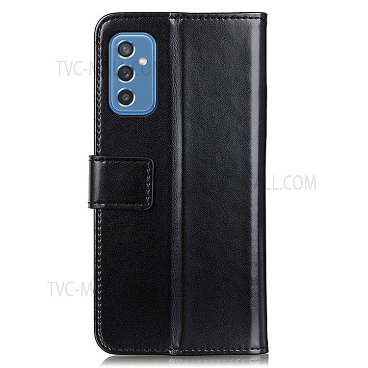 Smooth Texture Full Protection PU Leather Wallet Phone Stand Cover Protective Case for Samsung Galaxy M52 5G - Black-3