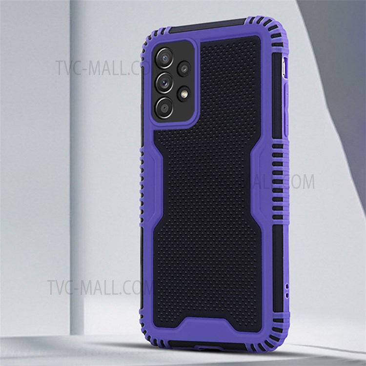 Airbag Protection Hybrid Hard PC Soft TPU Dual Color Contract Case for Samsung Galaxy A52 5G / 4G - Purple-2