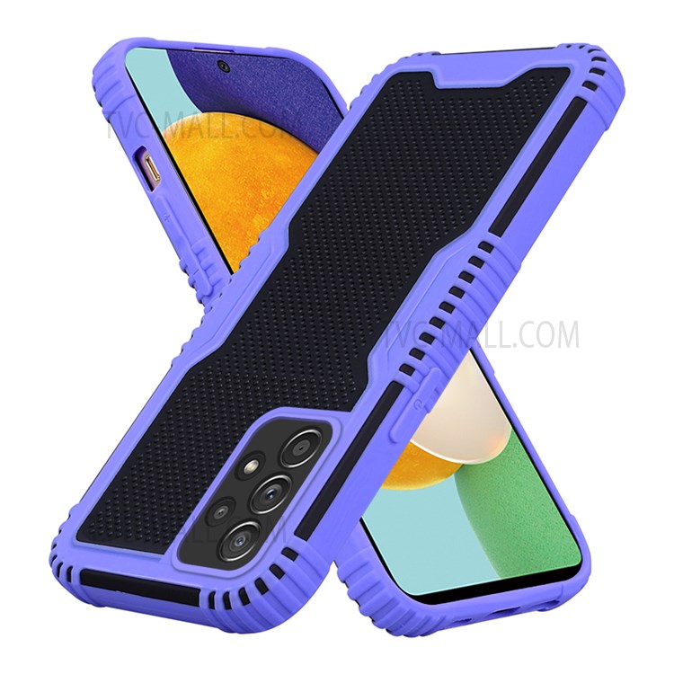 Airbag Protection Hybrid Hard PC Soft TPU Dual Color Contract Case for Samsung Galaxy A52 5G / 4G - Purple-7