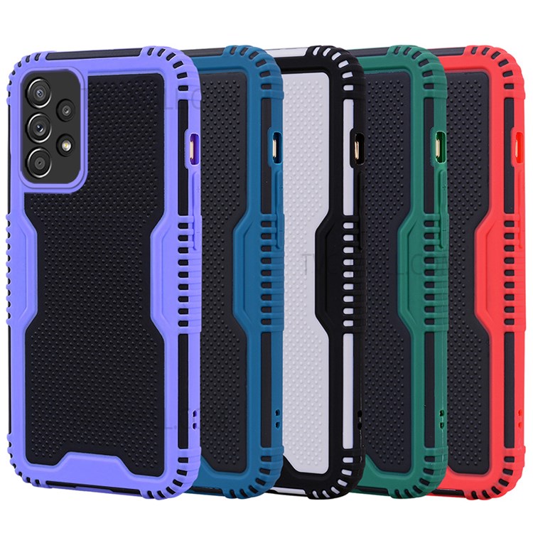 Airbag Protection Hybrid Hard PC Soft TPU Dual Color Contract Case for Samsung Galaxy A52 5G / 4G - Purple-9