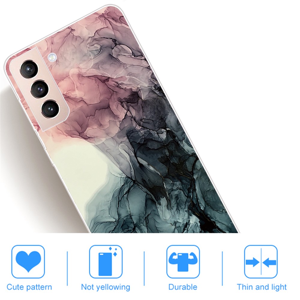 Marble Pattern Printing A Series Not Yellowing Anti-scratch Soft TPU Protective Phone Cover for Samsung Galaxy S22 Plus - Style A-3