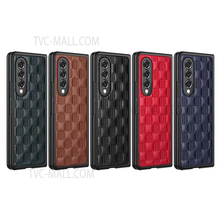 Phantom Series Soft PU Leather Coated TPU + PC Anti-Slip Grip Scratch Resistant Protective Cover for Samsung Galaxy Z Fold3 5G - Black-10