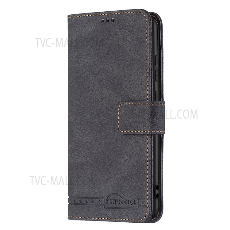 BINFEN COLOR BF09 Wallet Stand Design RFID Blocking Anti-swiping Leather Phone Case Cover for Samsung Galaxy S20 FE 4G/5G - Black-4