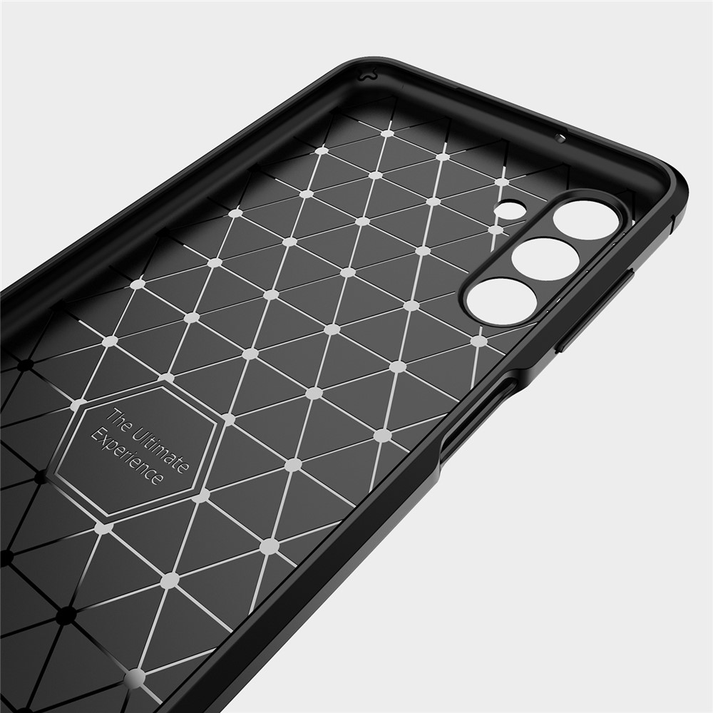 Carbon Fiber Brushed Texture Light Slim Soft TPU Anti-fingerprint Non-slip Protective Case for Samsung Galaxy A13 5G - Black-4